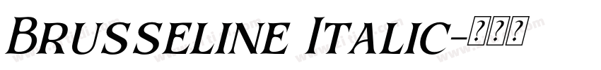 Brusseline Italic字体转换